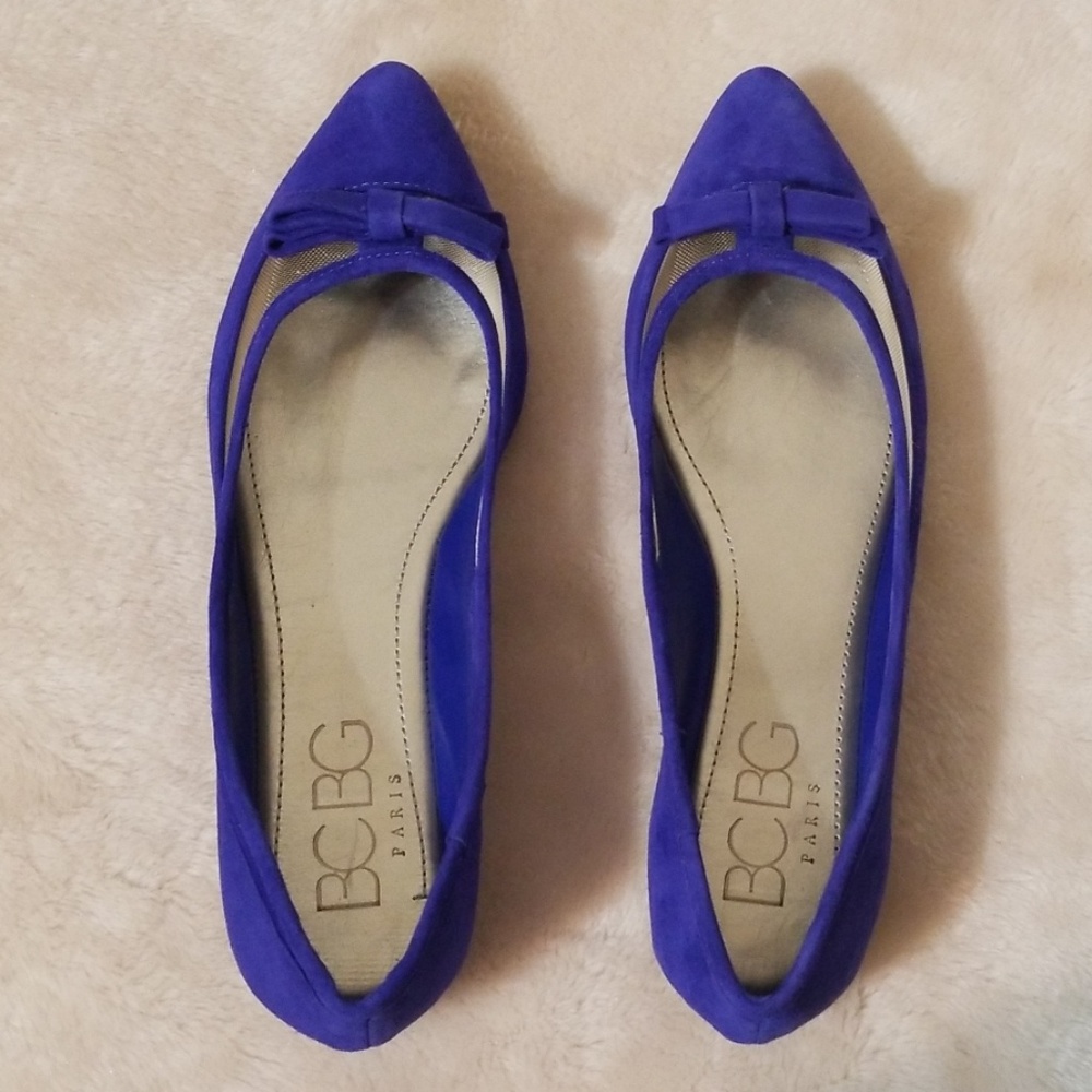 Last 1️⃣NIB<BCBG Paris> 👠 Zarine Blue Suede Flats - Picture 3 of 8